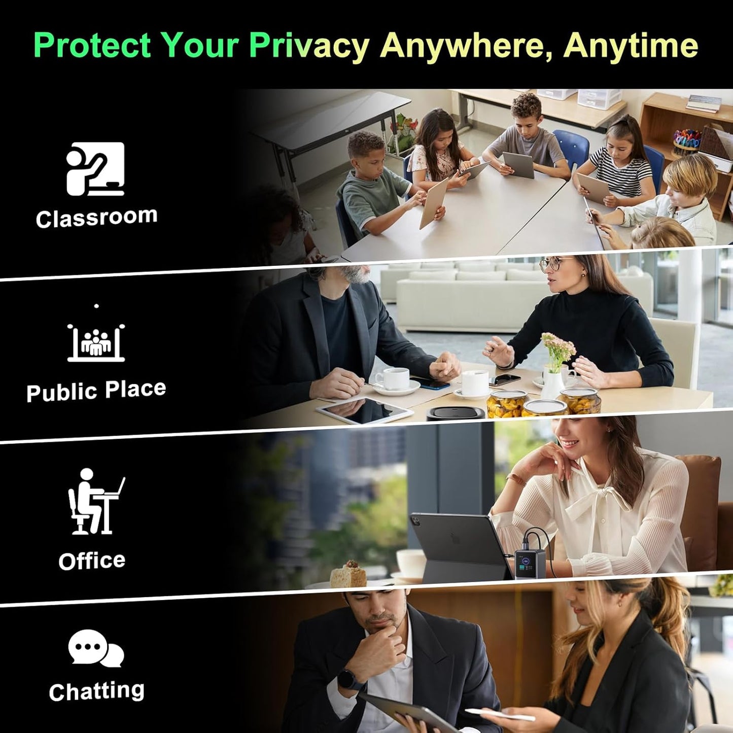 Laptop Privacy Screen 14 Inch 16:9 Aspect Ratio, Laptop Screen Privacy Shield Compatible With Lenovo Hp Dell Acer Asus Thinkpad Envy Xps, Removable Anti Glare Blue Light Computer Filter Protector
