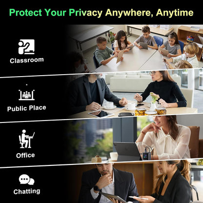 Laptop Privacy Screen 14 Inch 16:9 Aspect Ratio, Laptop Screen Privacy Shield Compatible With Lenovo Hp Dell Acer Asus Thinkpad Envy Xps, Removable Anti Glare Blue Light Computer Filter Protector