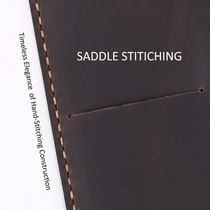 Leather Cover Compatible With Rite in the Rain Top Spiral Notebooks, Handmade Top Bound Notebook Cover For 3" x 5" Writing Pad Holder, Mini Pocket Notepad Holder - COFFEE