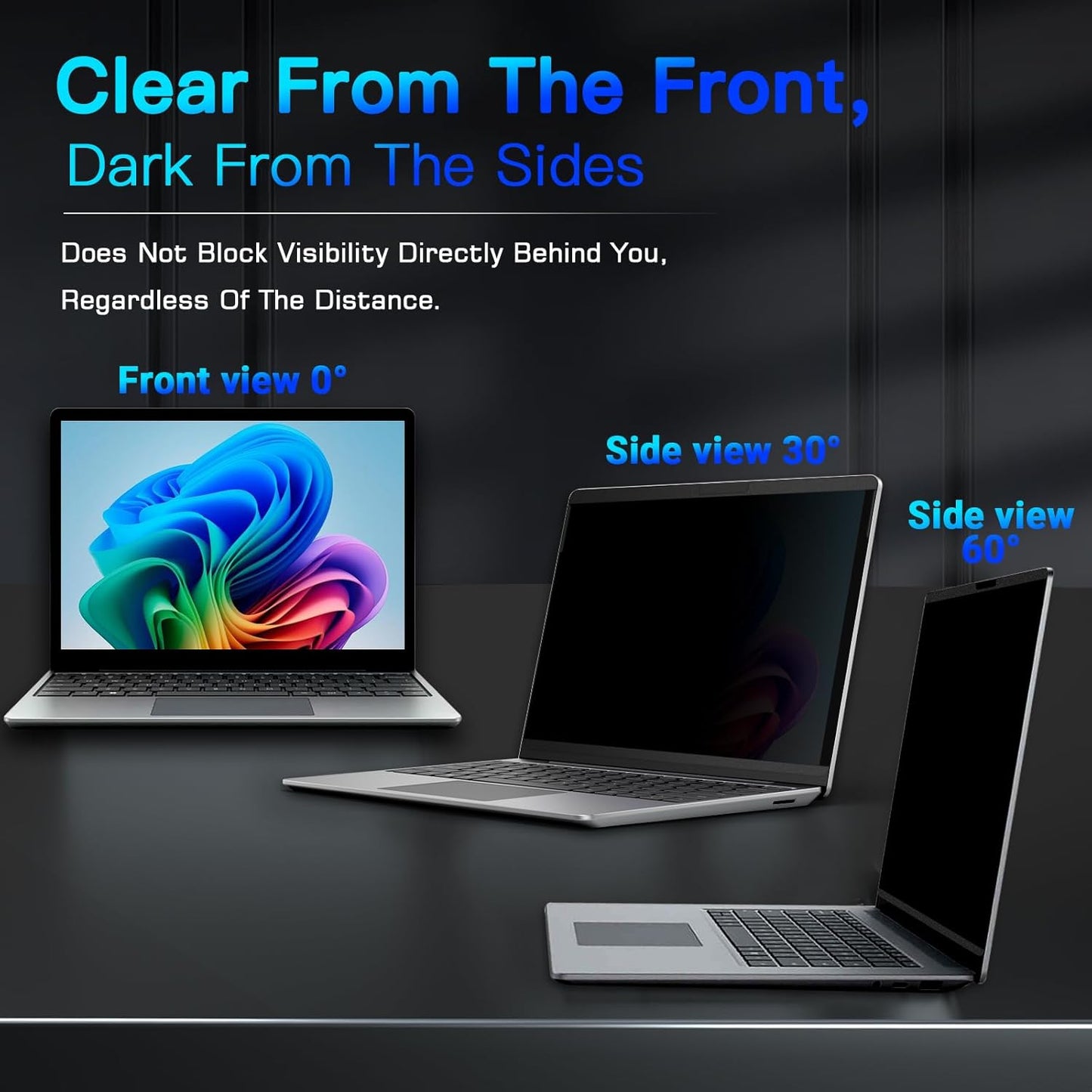 PYS Magnetic Privacy Screen for Microsoft Surface Laptop 7 13.8 Inch - Anti-Spy, Matte Finish Anti-Glare Screen Protector, Blue Light Filter, Easy Install & Detach, Scratch-Resistant