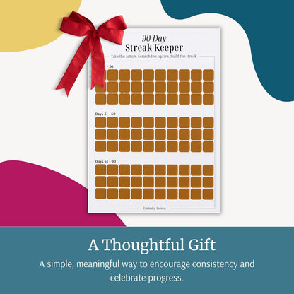 Daily Habit Tracker for Women – 30-Day Goal & Productivity Chart with Scratch-Off Motivation (8.3" x 11.7") | The Streak Keeper with Encouraging Prompts & Bonus Habit Guide