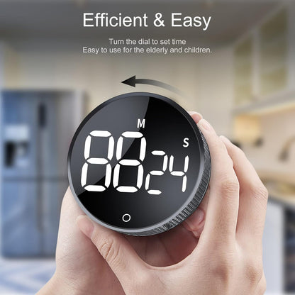 AVINIA Digital Kitchen Timers, Visual timers Large LED Display Magnetic Countdown Countup Timer for Classroom Cooking Fitness Baking Studying Teaching, Easy for Kids and Seniors White