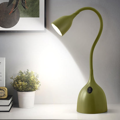 EJIAXIN Desk Lamp for Home Office - Clip on Reading Light and Bed Headboard Clamp Lamp, Bedside Gooseneck Table Lamp, Clip on Desk Lamps, Eye-Caring Desk Lamp for College Dorm Room Study Lamp, White