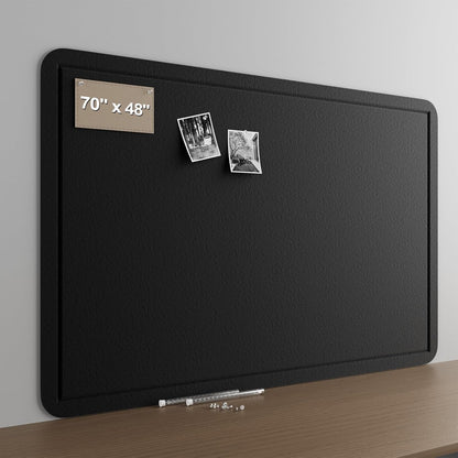 Large Felt Bulletin Board for Wall, 24"x18" Frameless Picture Board, Soft Felt Cork Board for Office, Home Planning & Office Wall Decor, Easy Install Pin Board