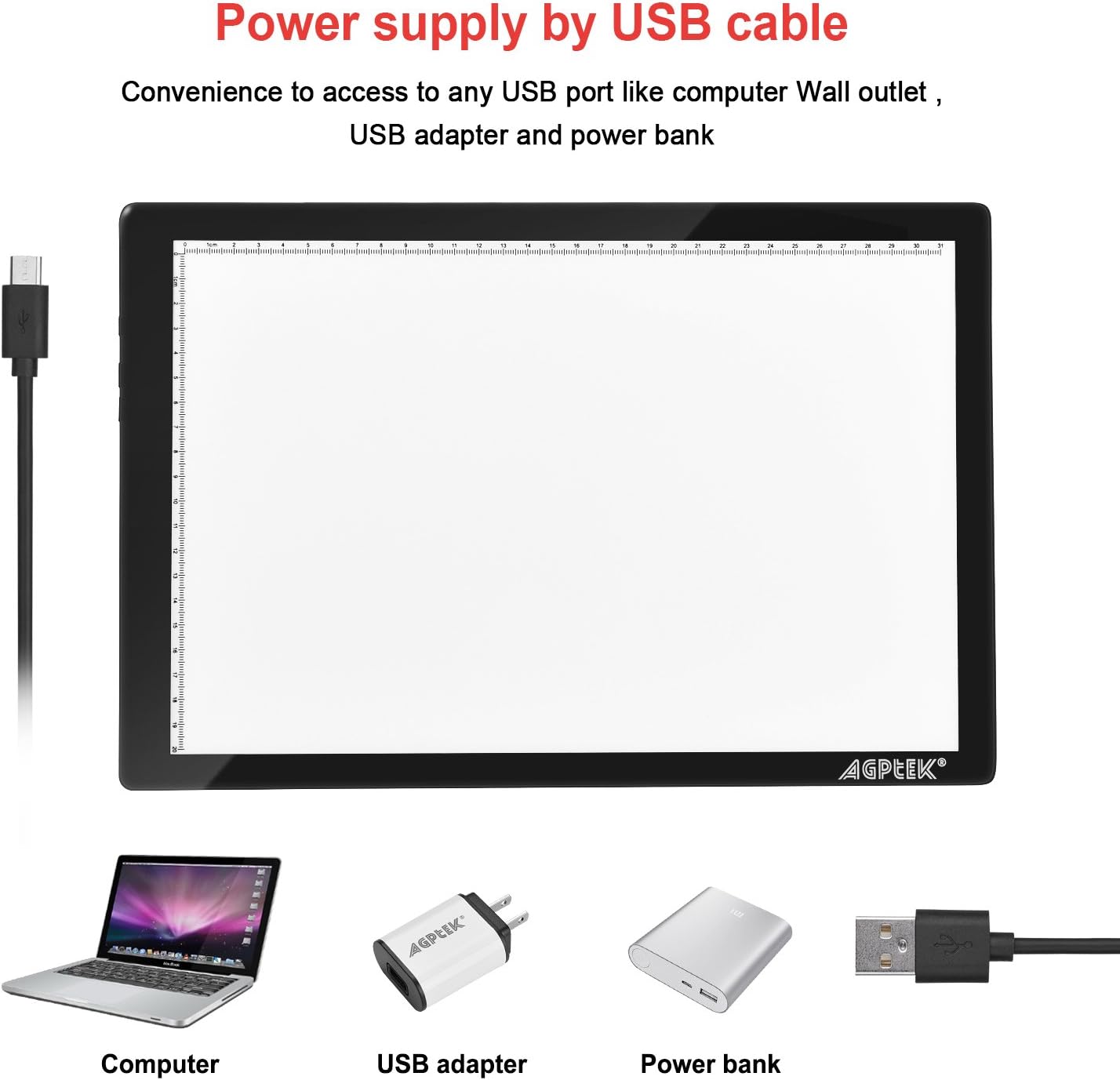 Light Box,Magnetic A4 Light Pad LED Tracing Light Board Physical Buttons Control USB Powered Ultra-thin Dimmable Brightness for Diamond Painting Tatoo Pad Animation,Sketching,Stencilling X-ray Viewing