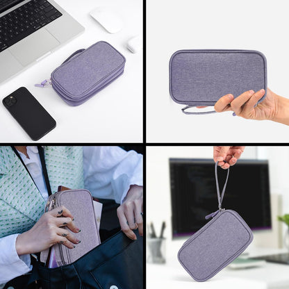 CAOODKDK Electronics Accessories Organizer Pouch Bag, Travel Universal Organizer for Cable, Charger, Phone, SD Card, Business Travel Gadget Bag