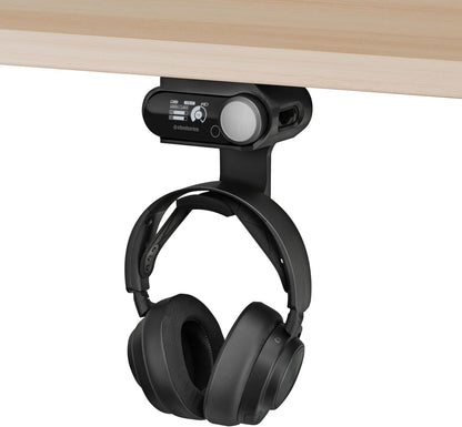 Under Desk Headphone Hanger Stand for Steelseries Arctis Nova Pro Wireless Headsets with Dock for the Wireless Base Station by Brainwavz (HPS02)