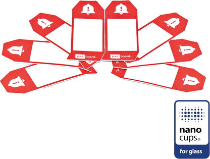 PATboard Scrum Board and Kanban Board - IMPEDIMENTcards to Mark impediments - with nanocups® for Glass - Set of 8