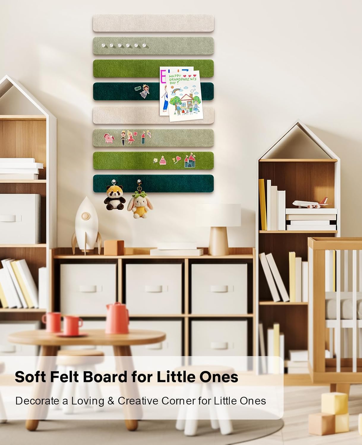 Small Cork Bulletin Board Tiles, Felt Wall Decor and Office Desk Accessories for Vision, Message Center, Picture and Prayer Board, Dorm, Room, Home Office Essentials and Organization(Linen Dusk)