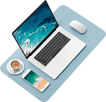 Hsurbtra Desk Pad, 23.6" x 13.8" PU Leather Desk Mat, M Extended Mouse Pad, Waterproof Desktop Blotter Protector, Non-Slip Ultra Thin Small Laptop Keyboard Writing Mat for Office Home, Pink