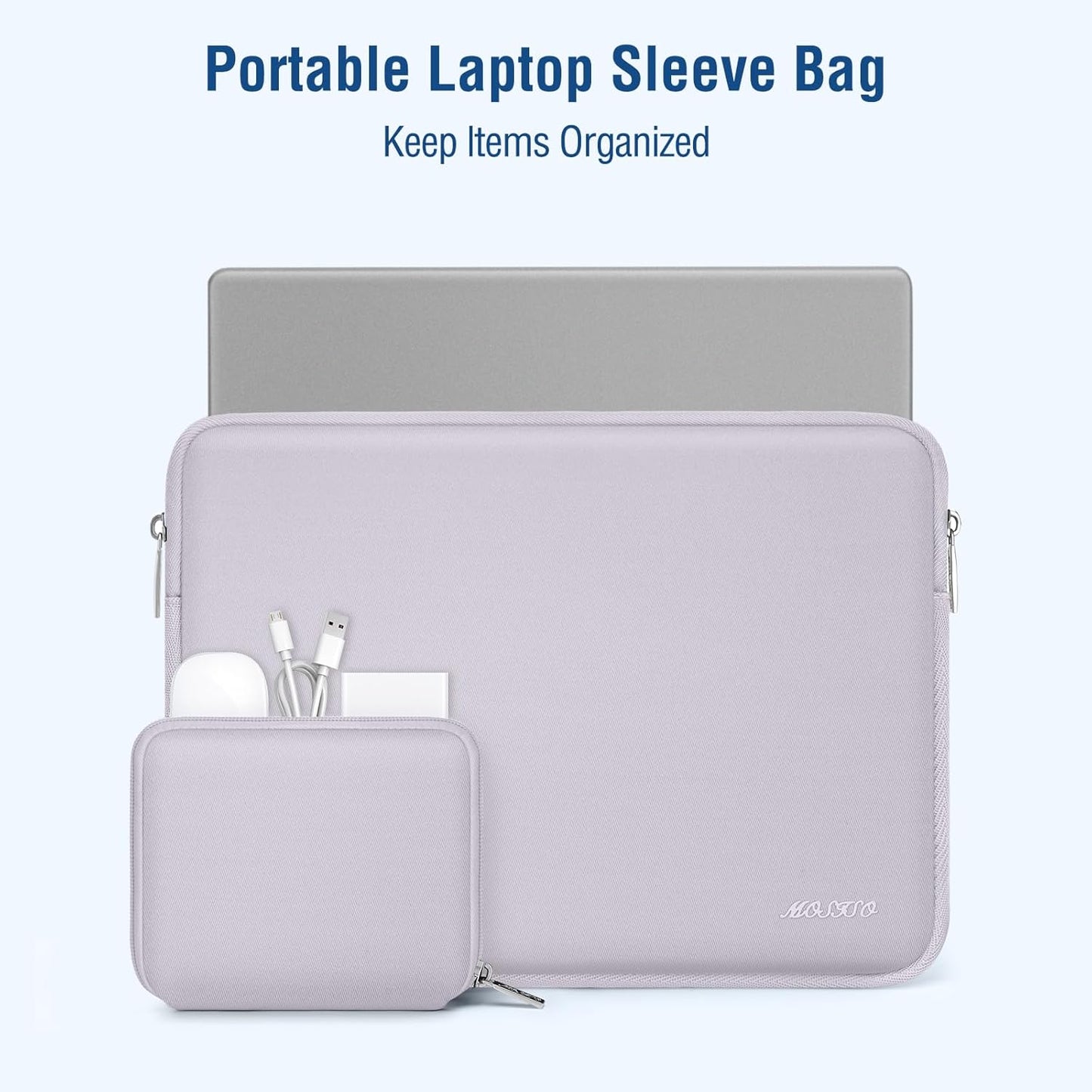 MOSISO Laptop Case 13.3 inch, 13-13.3 inch Laptop Sleeve Bag Compatible with MacBook Air/Pro 13/Pro 14 M5 M4 M3 M2 M1, HP Dell ASUS Lenovo, Neoprene Computer Sleeve Bag with Small Case, Baby Pink - Colors B