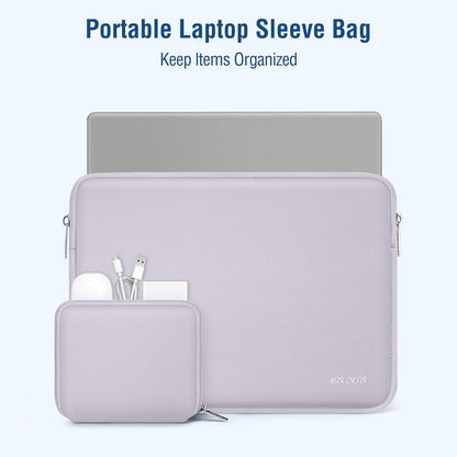 MOSISO Laptop Case 13.3 inch, 13-13.3 inch Laptop Sleeve Bag Compatible with MacBook Air/Pro 13/Pro 14 M5 M4 M3 M2 M1, HP Dell ASUS Lenovo, Neoprene Computer Sleeve Bag with Small Case, Baby Pink - Colors B
