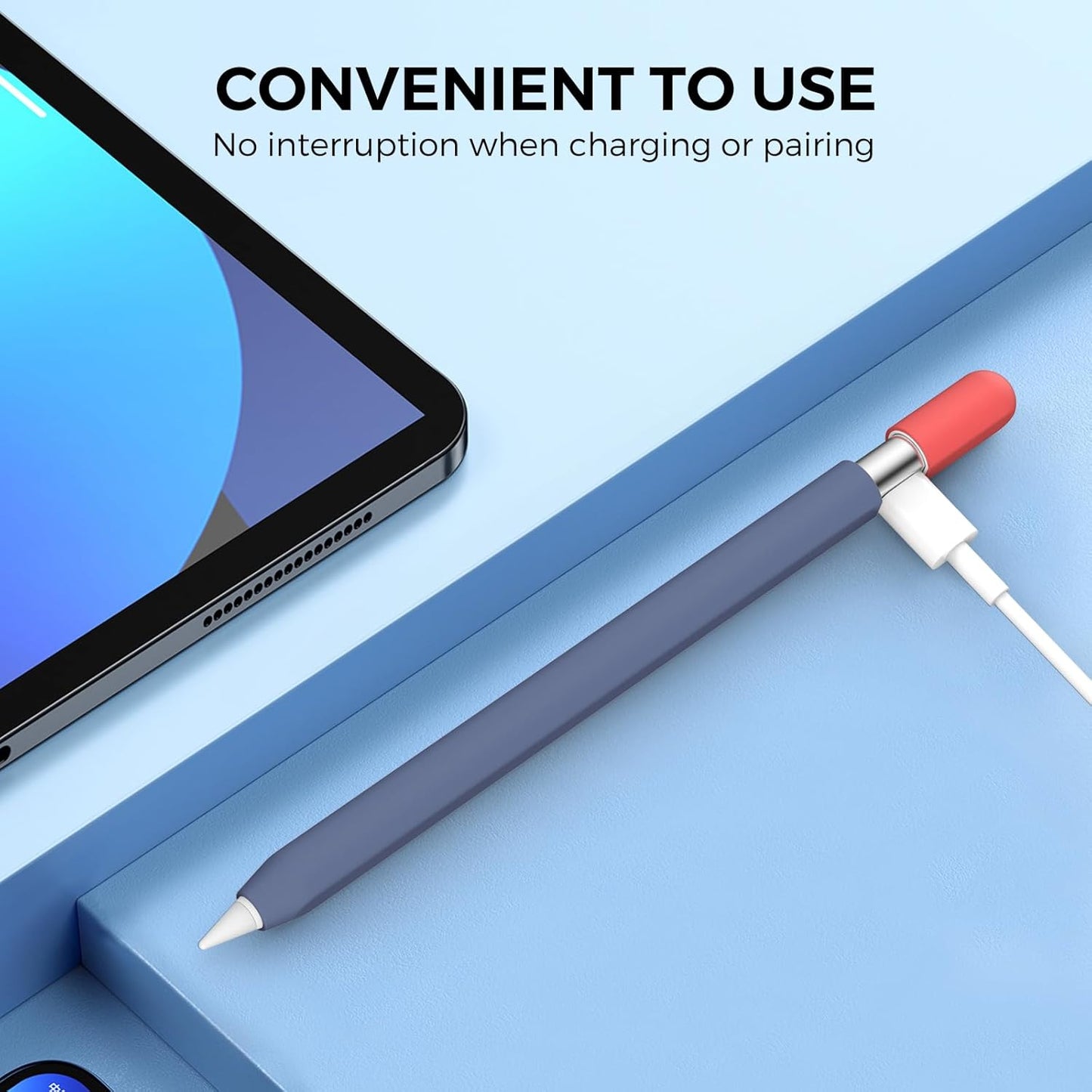 AhaStyle Silicone Case for Apple Pencil (USB-C) 2023 Ultra Thin Proteative Cover Skin Apple Pencil Sleeve Anti-Slip Grip Compatible with Apple Pencil USB C (Lavender)