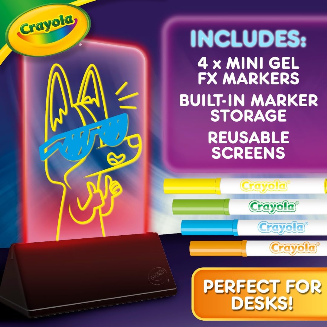Crayola Ultimate Light Board - White, Kids Drawing Tablet, Gifts for Kids, LED Drawing Board, Sketching Art Projector, Toys for Boys & Girls, 6+