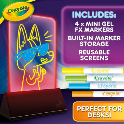 Crayola Ultimate Light Board - White, Kids Drawing Tablet, Gifts for Kids, LED Drawing Board, Sketching Art Projector, Toys for Boys & Girls, 6+