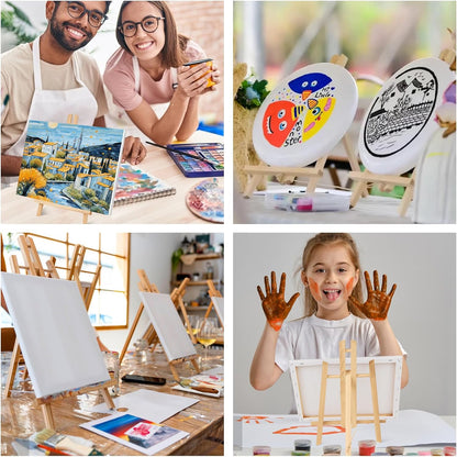 ESRICH 24 Pack 11.8" Wood Easels,Tabletop Easel for Painting,Painting Party, Displaying Canvases, Kids Student Table School Desktop, Portable Canvas Photo Picture Sign Holder