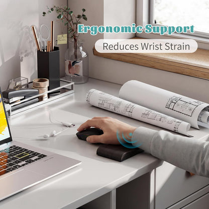 Wooden Wrist Rest, 11.8-inch Length and 22mm Thickness for Small Keyboard, Bamboo Wood Palm Rest, Ergonomic Design for Mechanical Gaming Keyboard