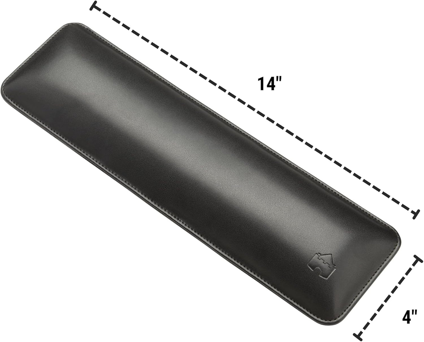 Bailey Compact by Castle - Wrist Rest for Keyboards with Around 61 Keys - Leather Ergonomic Computer Extra Firm Keyboard Wrist Support for Typists, Gaming, Heavy Office Use (Stone, Compact Size)
