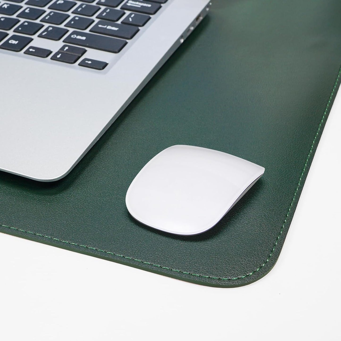 AFIING Large Desk Mat 47" x 17", Dual-Sided Natural Cork & PU Leather Desk Pad, Non-Slip Waterproof Mouse Pad for Office, Home & Gaming, Black