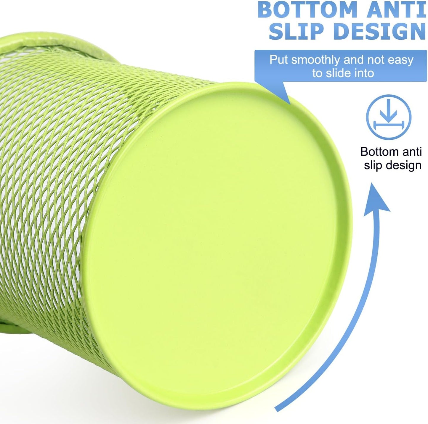 Tamaki Pen Holder Cup for Desk, Desk Organizer Wire Mesh Pencil Cup Holder for Desk Office Pen Organizer (Purple)