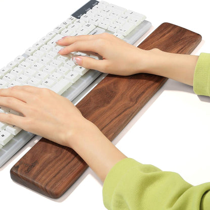 Wooden Keyboard Wrist Rest, Keyboard Wooden Palm Rest，Keyboard Wrist Rest Pad, Solid Wood Mouse Pad Wrist Guard, Ash Wood Wrist Rest, Wrist Pad for Keyboard, (Fraxinus Excelsior,11.8in)