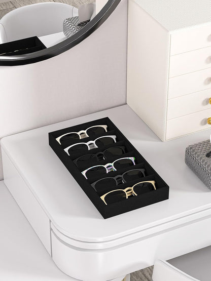 Sunglass Organizer Tray,Eyeglass Storage for Multiple Glasses,Jewelry and Sunglasses Drawer Organizer (Beige 2)