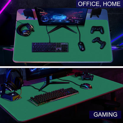 Large Gaming Mouse Pad, XXL Extended Computer Keyboard Mouse Mat with Stitched Edges, 31.5" x 15.7" Non-Slip Waterproof Rubber Base Office Big Long Mousepad for Work, Game, Office, Home, Black