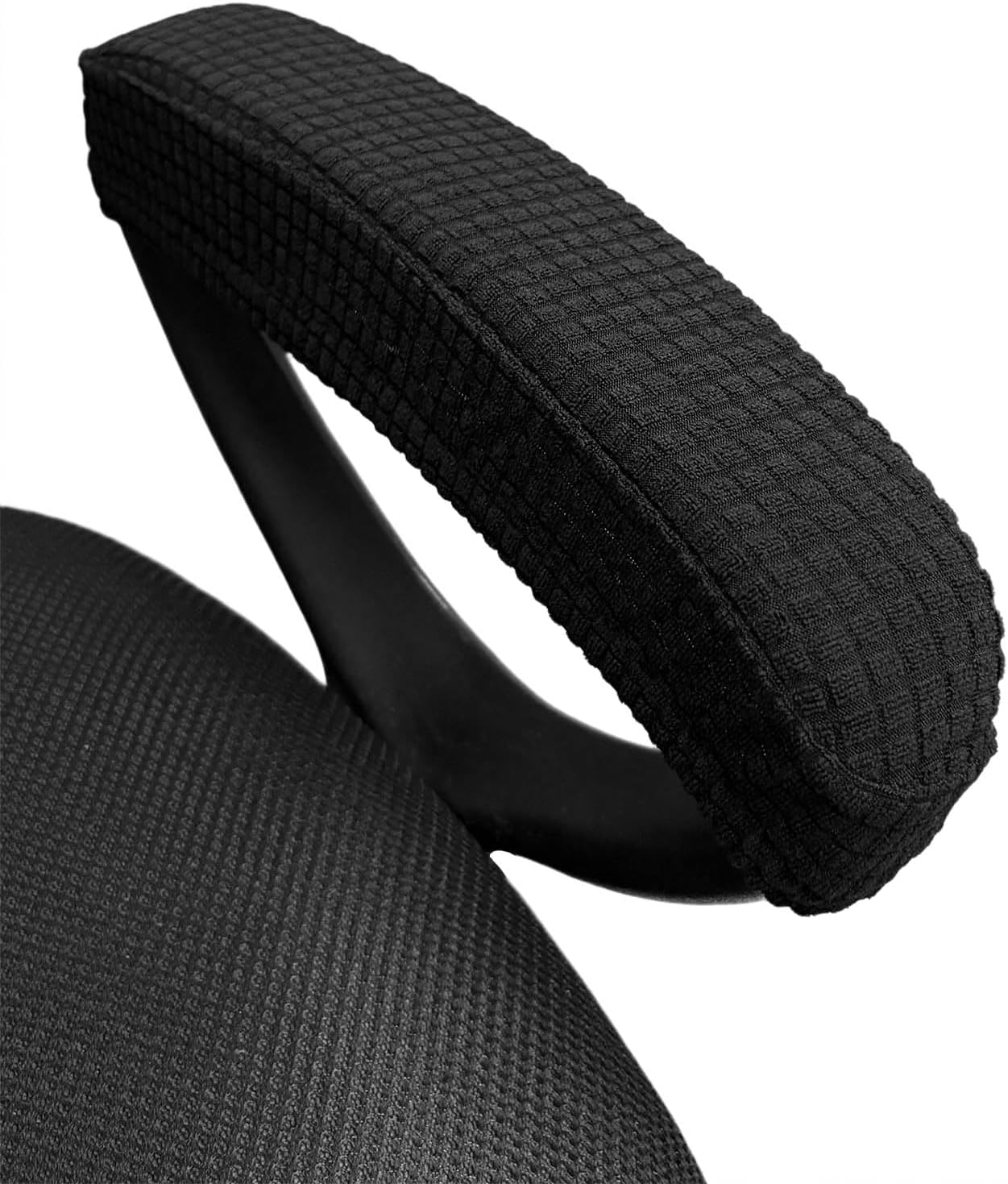 Melaluxe Stretch Office Chair Armrest Covers, Arm Rest Slipcovers (Black)