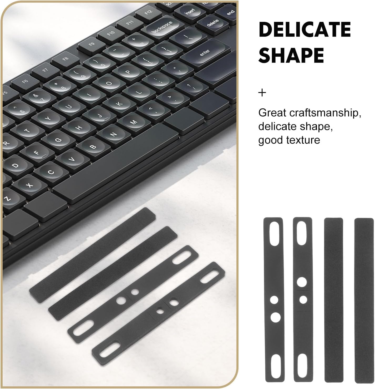 4pcs Keyboard Keycap Soundproof Foam: Space Bar Sound Dampener Pad for Home and Office Noise Reduction - Sponge Silencer for Mechanical Keyboards