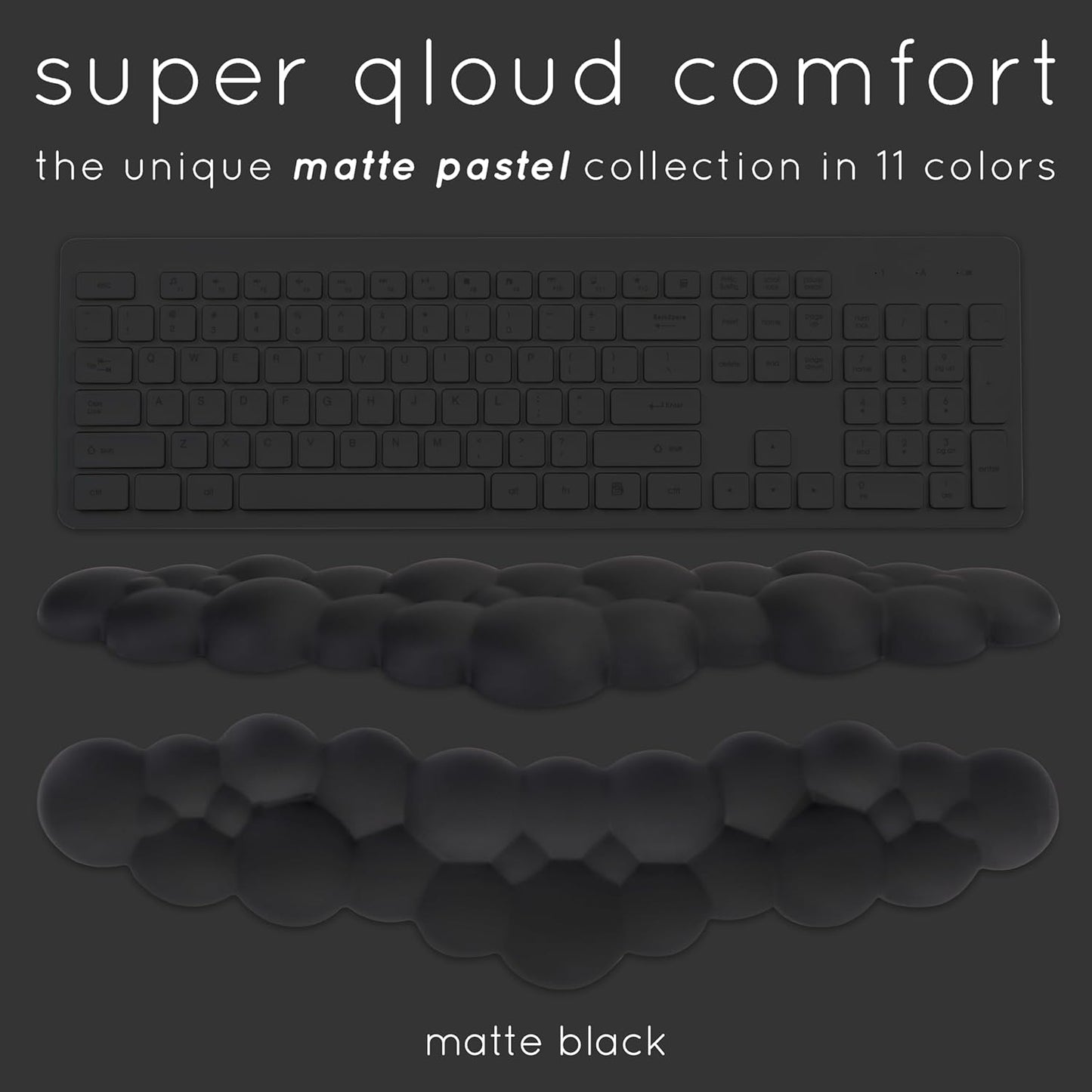 Purple Cloud Keyboard Wrist Rest – Create-ables Qloud Purple Wrist Rest for Computer Keyboard and Mouse, Ergonomic Memory Foam Wrist Pad with Non-Slip Base, Includes Cloud Mouse Pad