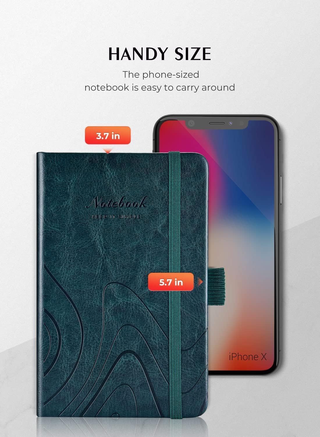 AISBUGUR Pocket Notebook, Small Notebook, 2-Pack Total 320 Pages,3.7" x 5.7" Pocket Notebook (2 Pack, Black1)