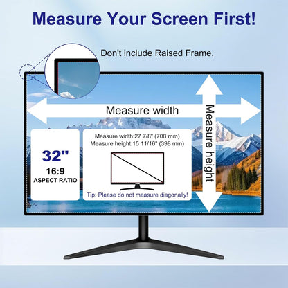 Laptop Privacy Screen 14 Inch 16:9 Aspect Ratio, Laptop Screen Privacy Shield Compatible With Lenovo Hp Dell Acer Asus Thinkpad Envy Xps, Removable Anti Glare Blue Light Computer Filter Protector