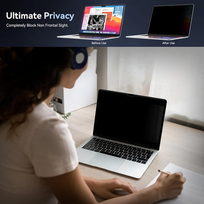 Laptop Privacy Screen 14 Inch Compatible with HP/Dell/Acer/Samsung/Asus/Lenovo/Toshiba,16:10 Aspect Removable Anti Glare Blue Light Filter Protector, 14 in Laptop Privacy Screen Shield