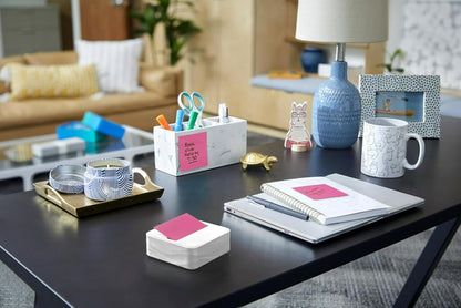Post-it Super Sticky Pop-up Note Dispenser 2 Pack, White, 3 in x 3 in Pads, Includes 2 dispensers and 6 pop-up Note Pads (90 Sheets per pad, 540 Sheets Total) for Home, Office and Classroom