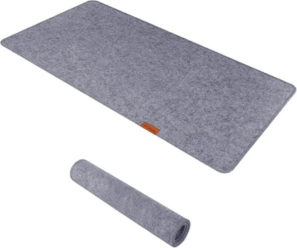 Large Felt Desk Protective Pad, 100X40cm/40''X16''Non-Slip Felt Desk Mat Extended Gaming Mouse Pad Large Desk Pad Protector for Keyboard, Computer, Mouse, Laptop (Dark Grey)