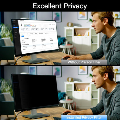 Laptop Privacy Screen 14 Inch 16:9 Aspect Ratio, Laptop Screen Privacy Shield Compatible With Lenovo Hp Dell Acer Asus Thinkpad Envy Xps, Removable Anti Glare Blue Light Computer Filter Protector