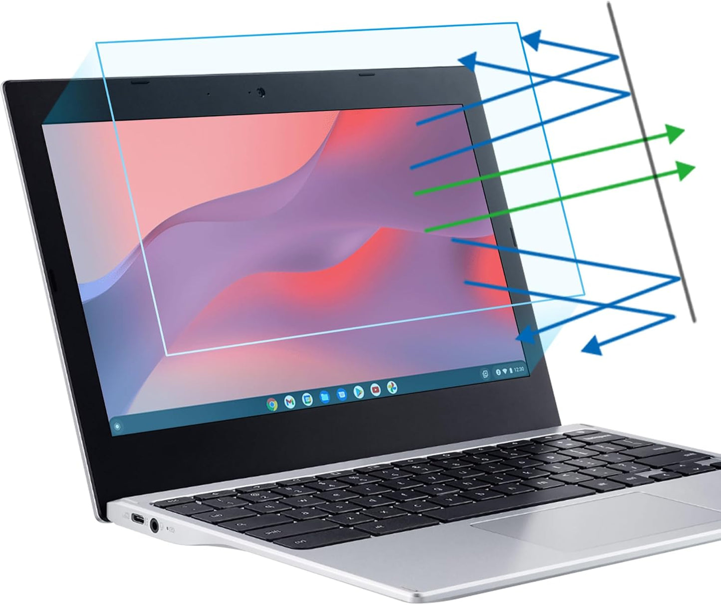 F FORITO 2-Pack 15.6 Inch Anti Blue Light Laptop Screen Protector, Eye Protection Anti Glare Matte Computer Screen Cover for 15.6" Laptop with 16:9 Aspect Ratio, Reduce Eye Strain and Touch Sensitive