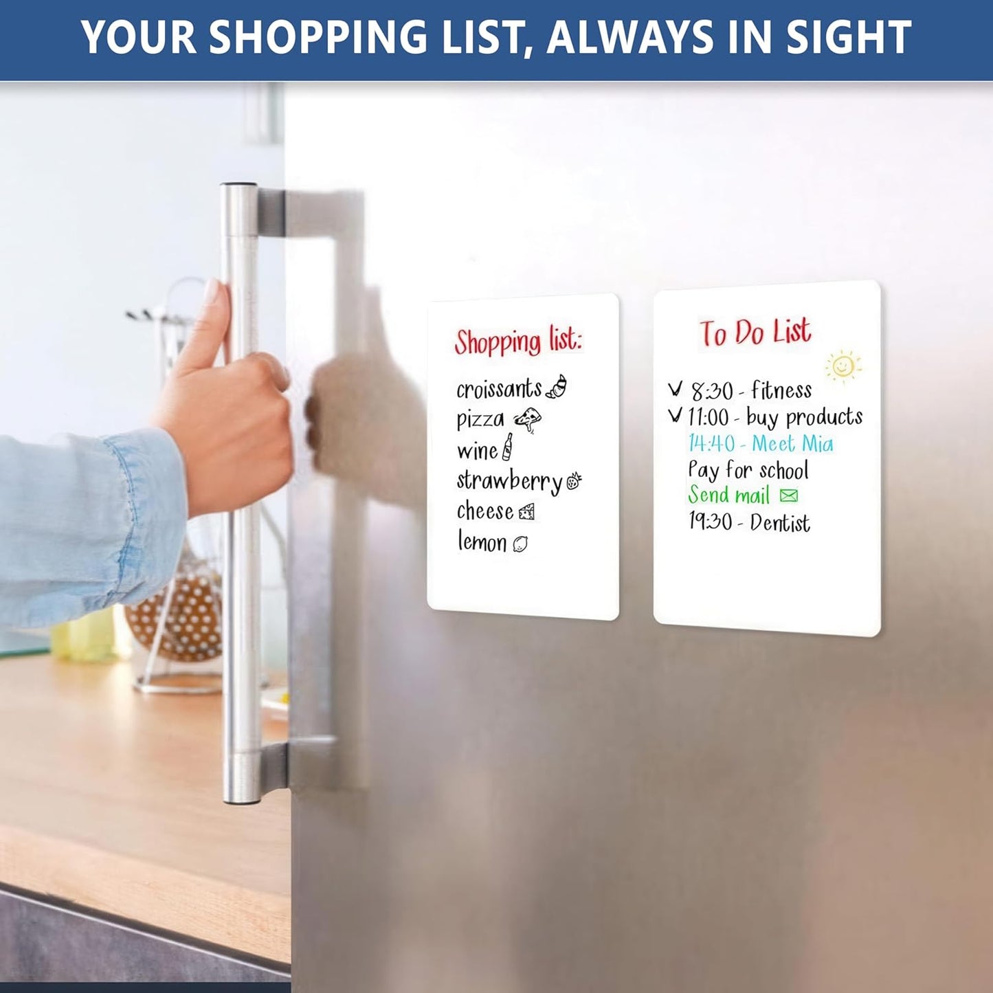 Small Magnetic Whiteboard for Locker to Do List 5x7 A5 - Mini Lined Dry Erase Board for School - Locker White Board Magnet Organizer - Magnetic Whiteboard for Locker Decor Classroom Daily Checklist
