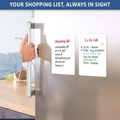 Small Magnetic Whiteboard for Locker to Do List 5x7 A5 - Mini Lined Dry Erase Board for School - Locker White Board Magnet Organizer - Magnetic Whiteboard for Locker Decor Classroom Daily Checklist
