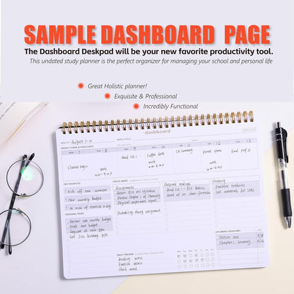 Sunday Start Weekly Planner with Habit Tracker - 8.5×11" Professional Productivity Tools to Organize Your Daily Tasks, Goals, Projects - Dashboard Desk Pad - ADHD To-Do List Notepad