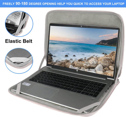 Laptop Sleeve 15.6 Inch, Durable Shockproof Protective Cover Flip Case Briefcase Carrying Computer Bag Case Compatible with 15.6 Inch HP, ASUS, Lenovo, Acer, Notebook, Computer, Black