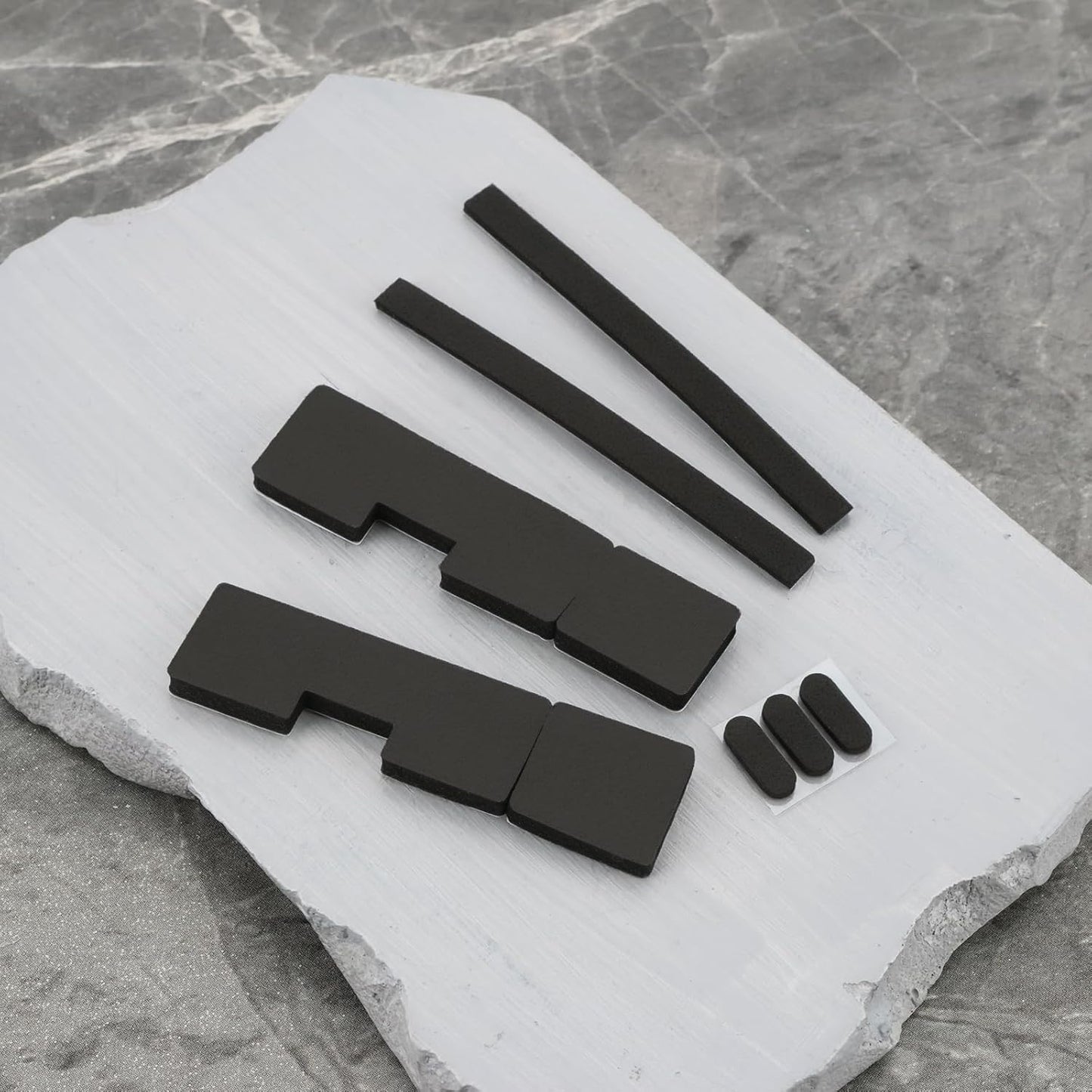 7pcs Mechanical Keyboard Spacebar Silencer Pad Poron Eva Stabilizer Foam Pad Compatible with 6.25U/7U Space Bar Caps Black