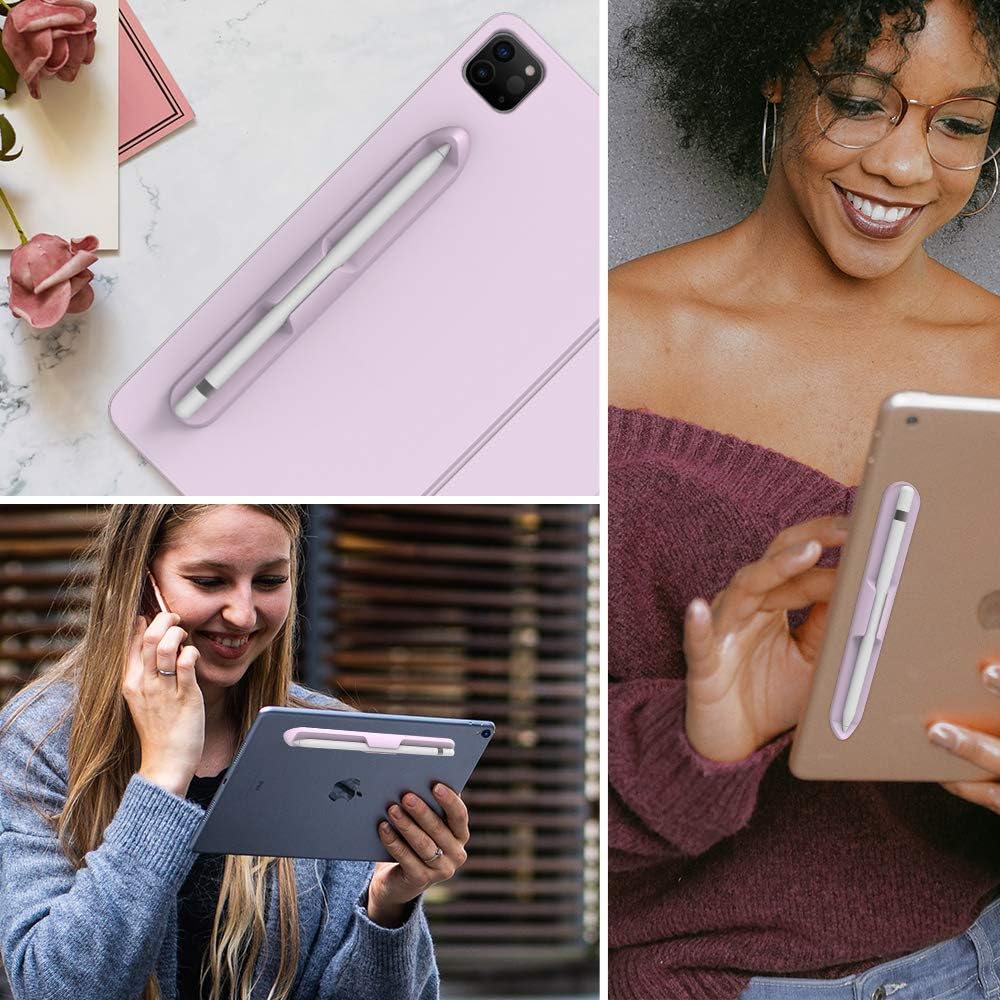 LOVE MEI iPencil Holder Sticker for Apple Pencil 1st/2nd Generation, Strong Adhesive Silicone Holder Sticker [Magnetic Attach Design] Accessories for iPad Stylus Pens