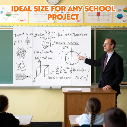TUXITA Trifold Poster Board,4 Pack 36" x 48" Large White Corrugated Poster Boards,Science Fair Display Boards,Project Boards Perfect for School Projects, Event Displays and Business Presentations