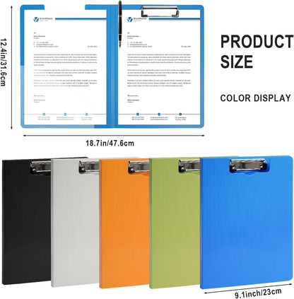 Clipboard Folder, A4 Foldable Clipboards with Pocket, File Cover Office Folder Clipboard, 360 Degree Foldable Storage Clipboards for Office, School or Medical Field, Green