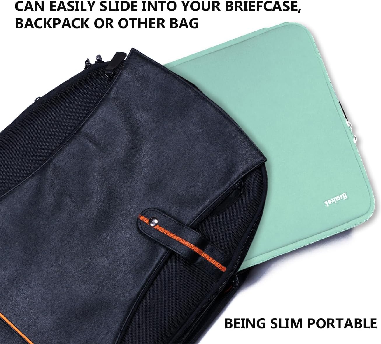 Laptop Sleeve 15.6 Inch, Durable Shockproof Protective Cover Flip Case Briefcase Carrying Computer Bag Case Compatible with 15.6 Inch HP, ASUS, Lenovo, Acer, Notebook, Computer, Black