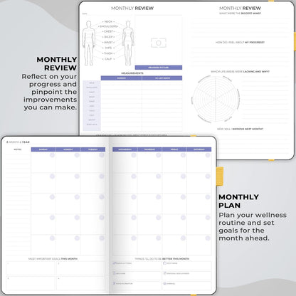 Clever Fox Fitness & Food Journal – Nutrition & Workout Planner for Women & Men – Diet & Gym Exercise Log Book with Calendars, Diet & Training Trackers - Undated, A5 Size, Hardcover (Forest Green)