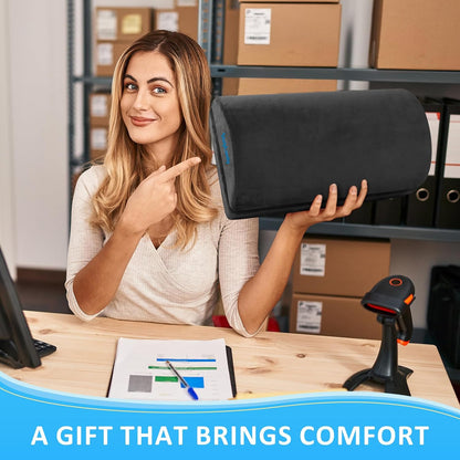 StepLively Foot Rest for Under Desk at Work, Comfortable Foot Stool with 2 Adjustable Heights, Footrest with Washable Cover, for Back & Hip Pain Relief, Suitable for Office, Home and Car (Black)