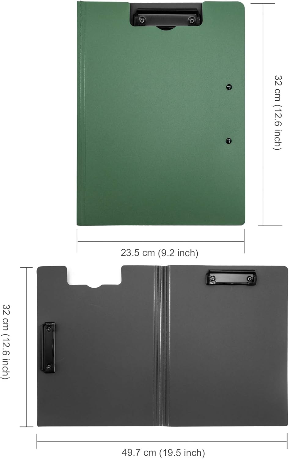 souG 4Pcs Clipboard Foldable,360°Cover Folder Clipboard Plastic Clipboards with Double Low Profile Clip,File Folder Storag Clipboards for A3 A4 Paper, Clip Boards for Office School Supplies (4 Colors)