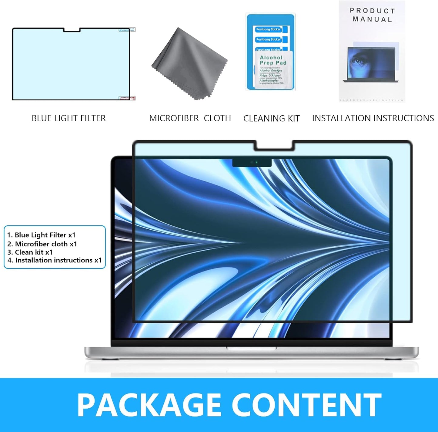 [2 Pack] 27 Inch Computer Privacy Screen , 16:9 Aspect Ratio Monitor Privacy Filter with Anti-Glare, Anti-Blue Light & Anti-Spy Protection, Removable Anti-Scratch Screen Protector for 27-Inch Widescreen Monitors